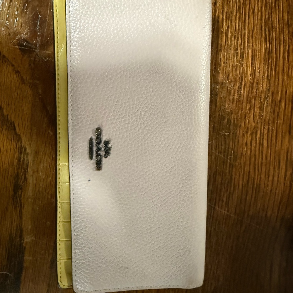 Coach pink and Yellow color block  Wallet